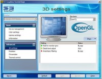 3D settings OpenGL