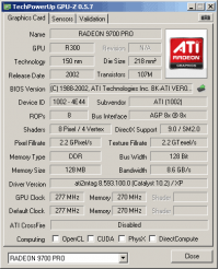 Radeon 9500 PRO GPUZ
